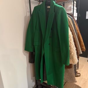 Zara Green Manteco Wool Coat